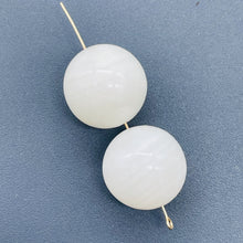 Load image into Gallery viewer, Onyx White Large Round Bead Parcel | 17mm | White | 2 Beads |