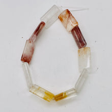Load image into Gallery viewer, Natural Quartz Orange' 20x12mm Rectangle Bead Half Strand | 10 Beads |
