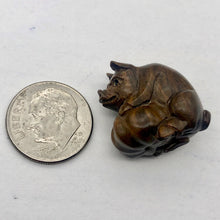 Load image into Gallery viewer, Intricately Carved Mom Pig Teak Ojime Netsuke Bead - PremiumBead Alternate Image 6