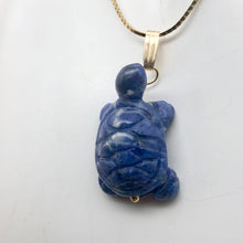 Load image into Gallery viewer, Semi Precious Stone Jewelry Charming Turtle Pendant Necklace of Sodalite/14kgf - PremiumBead Alternate Image 9
