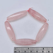 Load image into Gallery viewer, Designer Natural Rose Quartz 35x11mm Bead Strand 110450
