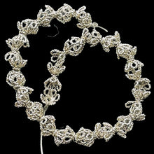 Load image into Gallery viewer, Solid Sterling Silver 9x6mm Intricate Filigree Bead Caps Strand | Approx. 88 |
