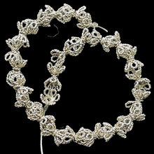 Load image into Gallery viewer, Solid Sterling Silver 9x6mm Intricate Filigree Bead Caps Strand | Approx. 88 |