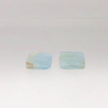 Load image into Gallery viewer, 2 Unique Aquamarine Square Pendant Beads | 15x15x4mm | Blue | 2 Bead | 008145 - PremiumBead Alternate Image 9