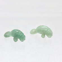 Load image into Gallery viewer, Grace 2 Carved Green Aventurine Manatee Beads | 21x11x9mm | Green - PremiumBead Alternate Image 3