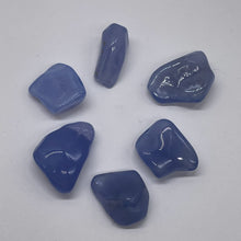 Load image into Gallery viewer, Chalcedony Nuggets | 48g | 32x21x12 to 21x20x11mm | Blue | 6 Pendant Beads |