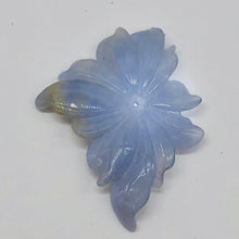 Load image into Gallery viewer, 40.7cts Hand Carved Blue Chalcedony Flower Bead | 51x36x4mm |