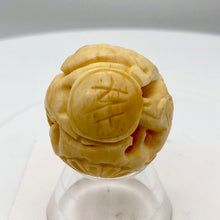 Load image into Gallery viewer, Carved Chinese Zodiac Year of the Pig Water Buffalo Bone Bead |30mm|Cream| 1 Bd| - PremiumBead Alternate Image 2