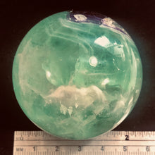 Load image into Gallery viewer, Fluorite Scry Sphere Round | 2" | Green/Red | 1 Sphere