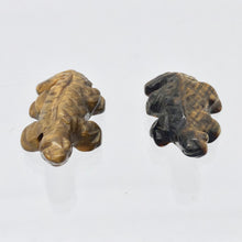 Load image into Gallery viewer, 2 Carved Snappy Tiger's Eye / Tigereye Lizard Beads | 25x15x6.5mm | Golden Brown - PremiumBead Alternate Image 8