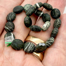 Load image into Gallery viewer, Zebra Jasper Oval Stone | 10x8mm | Black White Chatoyant | 41 Bead(s)