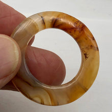 Load image into Gallery viewer, Carnelian Agate Picture Frame Bead| 37x3.5mm | Orange | 23mm opening |