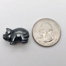 Load image into Gallery viewer, Oink 2 Carved Hematite Pig Beads | 21x13x9.5mm | Silvery Grey - PremiumBead Alternate Image 6