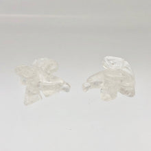 Load image into Gallery viewer, 2 Soaring Carved Clear Quartz Eagle Beads | 22x16x13mm | Clear - PremiumBead Alternate Image 2