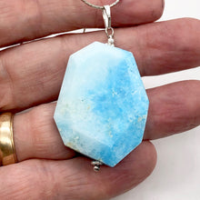 Load image into Gallery viewer, Hemimorphite Sterling Silver Carved Pendant | 2 1/4" Long | Blue | 1 Pendant |