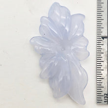Load image into Gallery viewer, 16.9cts Exquisitely Hand Carved Blue Chalcedony Flower Pendant Bead - PremiumBead Primary Image 1