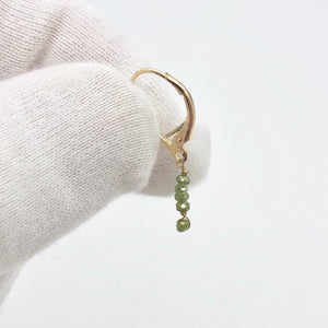 Sparkle Parrot Green Diamond (.73cts) & 14K Gold Earrings 309605 - PremiumBead Alternate Image 4