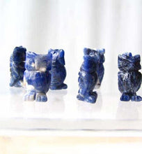 Load image into Gallery viewer, 2 Wisdom Carved Sodalite Owl Beads - PremiumBead Alternate Image 2
