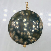 Load image into Gallery viewer, Ocean Jasper with Druzy Pocket 14K Gold Filled Pendant | 1 3/4" Long | Green |