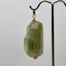 Load image into Gallery viewer, Chatoyant Green Hiddenite Kunzite Crystal 14K Gold Filled Pendant | 1 7/8" |