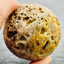 Load image into Gallery viewer, Druzy Sphalerite Meditation Scry Sphere Round | 2 1/2" |Brown/Orange| 1 Sphere |