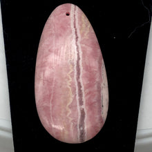 Load image into Gallery viewer, Natural Lacy Pink Rhodochrosite Pendant Bead | 60x30mm| Pink | Teardrop | 1 Bd |