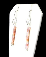 Load image into Gallery viewer, Pink Mother of Pearl & 925 Sterling Silver Earrings with Spiral Hook 6420 - PremiumBead Primary Image 1