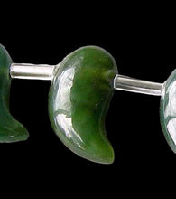 Load image into Gallery viewer, 1 Natural, Untreated 14x8x5mm Paisley Nephrite Jade 7747