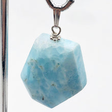 Load image into Gallery viewer, Hemimorphite Sterling Silver Carved Pendant | 1 1/4" Long | Blue | 1 Pendant |