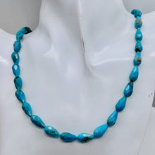 Load image into Gallery viewer, Natural Turquoise Faceted Teardrop Bead Strand 107404B