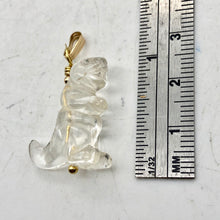 Load image into Gallery viewer, Quartz Dinosaur Tyrannosaurus Rex 14Kgf Pendant | 21x18.5x8mm, 1.5" (Long) | - PremiumBead Alternate Image 3