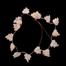 Load image into Gallery viewer, Light Pink Peruvian Opal 19x17mm Leaf Briolette Bead Strand 110823B