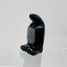 Load image into Gallery viewer, Hand-Carved Obsidian Penguin Bead Figurine! | 21.5x12.5x11mm | Black/White - PremiumBead Alternate Image 2