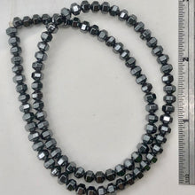 Load image into Gallery viewer, Metallic Hematite 4x4x4mm Faceted 18 Sided Mirror Bead 16 inch Strand| 97 Beads|