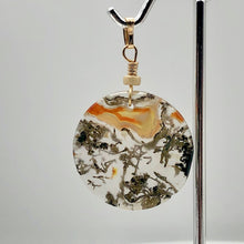 Load image into Gallery viewer, Limbcast Round 14K Gold Filled Pendant | 1.5" Long | Clear Orange |