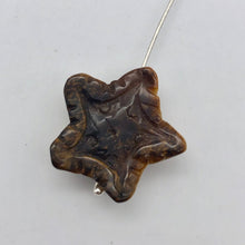 Load image into Gallery viewer, Hand Carved Tigereye Starfish Pendant Beads | 20.5x20.5x7mm | Gold - PremiumBead Alternate Image 3