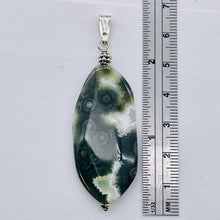 Load image into Gallery viewer, Ocean Jasper Sterling Silver Long | 2 1/2" Long | White/Black | 1 Pendant |