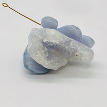 Load image into Gallery viewer, Designer's Dream! Chalcedony Druzy Crystal Flower Pendant Bead| 1 1/4"| Blue|1 |