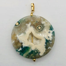 Load image into Gallery viewer, Ocean Jasper with Druzy Pocket 14K Gold Filled Pendant | 1 3/4" Long | Green |