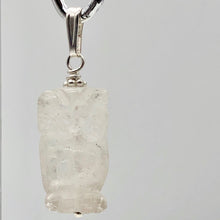 Load image into Gallery viewer, Quartz Owl Pendant Necklace | Semi Precious Stone Jewelry | Silver Pendant - PremiumBead Alternate Image 5
