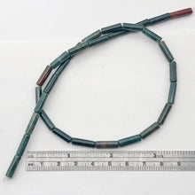 Load image into Gallery viewer, Divine Bloodstone Agate Tube Bead Strand 109547