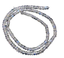 Load image into Gallery viewer, Sparkle Rainbow Moonstone Roundel Bead Strand 107489