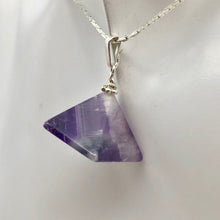 Load image into Gallery viewer, Contemplation Amethyst Pyramid Sterling Silver Pendant | 1 3/8" Long |Purple | - PremiumBead Alternate Image 7