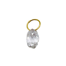 Load image into Gallery viewer, Natural White Conflict Free Diamond Briolette 18K Pendant | 3.5x2mm, Loop: 4mm |