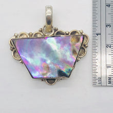 Load image into Gallery viewer, Mother of Pearl Sterling Silver Drop Pendant | 1 3/8" Long | Blue | 1 Pendant