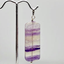 Load image into Gallery viewer, Striped Lavender Fluorite & Sterling Silver Pendant | 40x16x7mm |