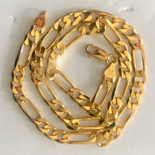 Load image into Gallery viewer, Italian Vermeil 6.5mm Figaro Chain 18" Necklace (26 Grams) 10023A