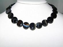 Load image into Gallery viewer, Black and White Sardonyx Agate 15mm Coin Bead Strand108580 - PremiumBead Primary Image 1