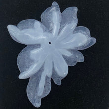Load image into Gallery viewer, 42cts Exquisitely Hand Carved Blue Chalcedony Flower Pendant Bead - PremiumBead Alternate Image 5