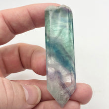 Load image into Gallery viewer, Fluorite Rainbow Crystal with Natural End |3.0x.94x.5"|Green,Blue, Purple| 1444R - PremiumBead Alternate Image 3